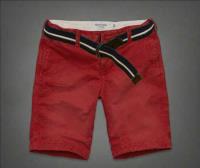 heren abercrombie and fitch casual shorts band rust rood Lage Kosten df71t442